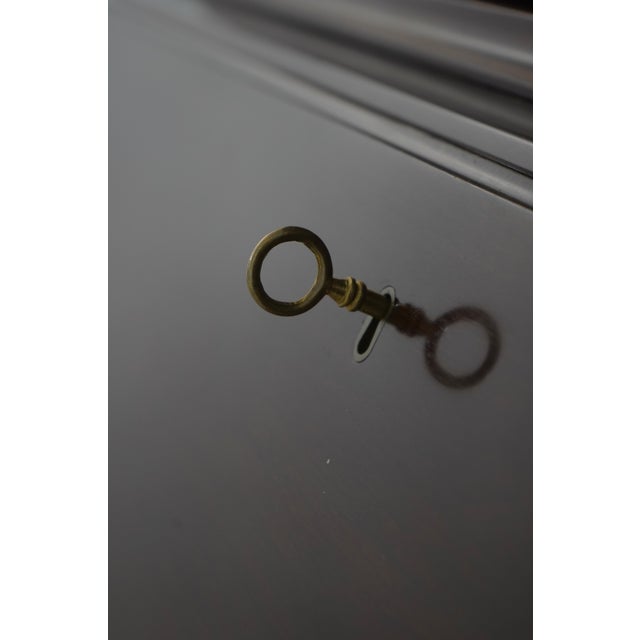 Brown Harden Cherry Chippendale Style Blockfront Secretary Desk For Sale - Image 8 of 12