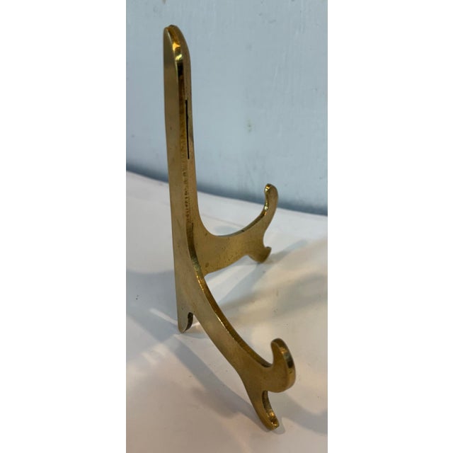 Mid 20th Century Vintage Solid Brass Petite Easel For Sale - Image 5 of 6