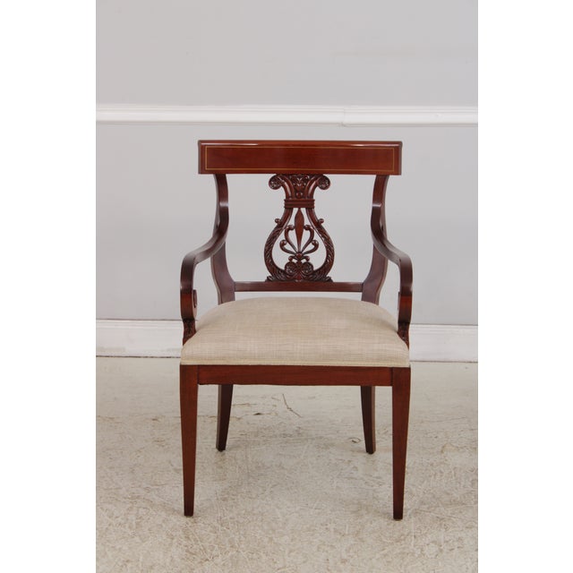 Neoclassical Set of 8 Kindel Neoclassical Mahogany Dining Room Chairs For Sale - Image 3 of 18