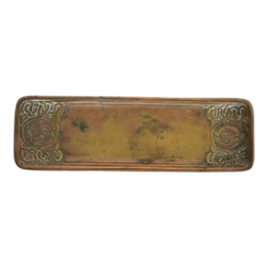 Tiffany Studios New York Zodiac Pattern Bronze Pen Tray