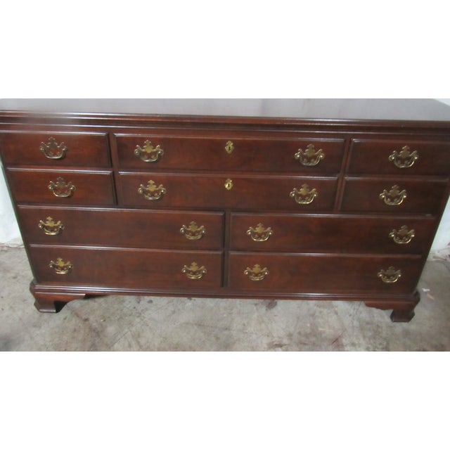 Chippendale 1980s Drexel Dresser Designer Mahogany Chippendale For Sale - Image 3 of 8