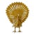 Vintage Large Gold Peacock Bird Decor Bookend For Sale