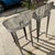 1980's Vintage Hammered Steel Bar Stools - A Pair For Sale - Image 4 of 11