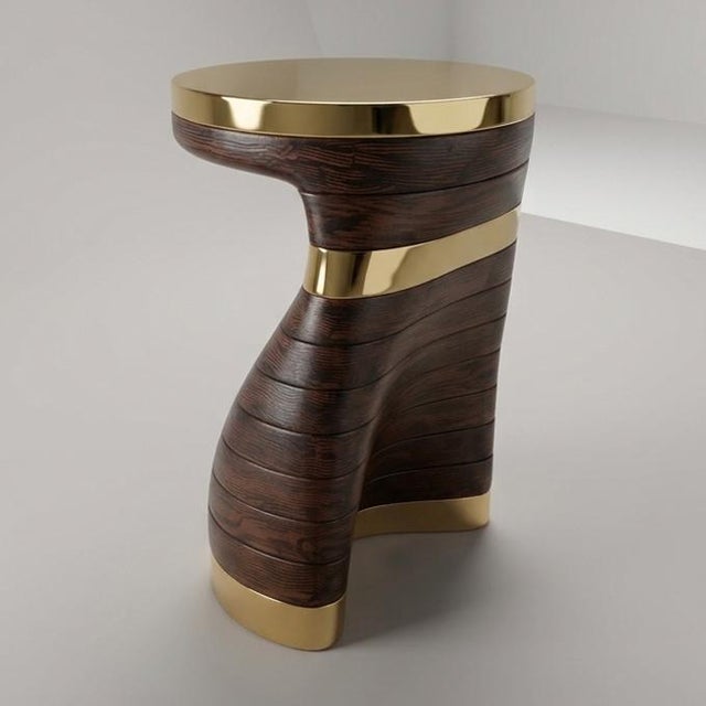 "Matita" Coffee Table With Bronze And Wood, Handcrafted Designed by Hasan Samet Bizimyer. Design, Art, Innovation....