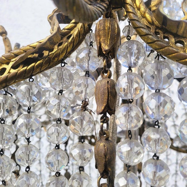 Bronze and Crystal Hot Air Balloon Chandelier, 2000 For Sale - Image 12 of 15