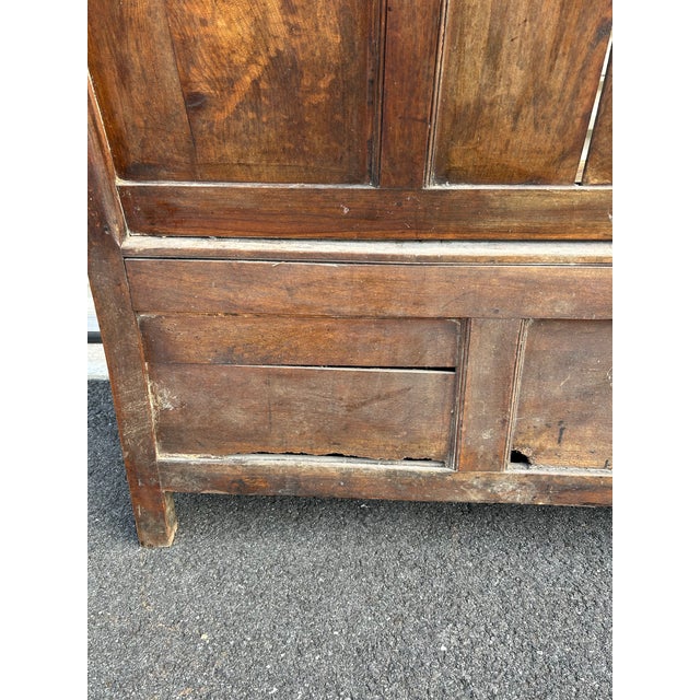 Antique 18th Century English Pine Settle Bench With Storage Underneath For Sale - Image 10 of 10