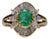 The Sunset Ridge: Natural Emerald and Diamond Cocktail Ring For Sale