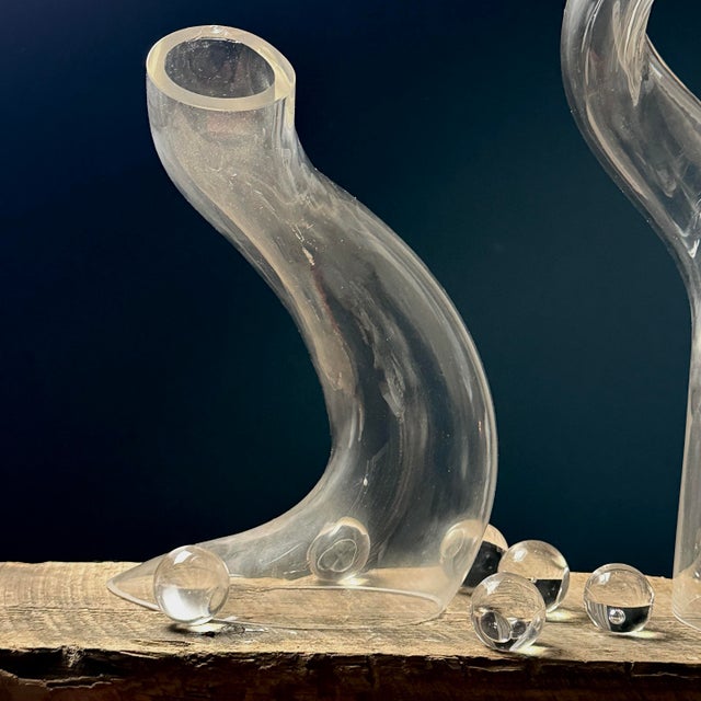 Vintage Hand Blown Biomorphic Postmodern Glass Sculpture Set (#2) For Sale In Philadelphia - Image 6 of 10