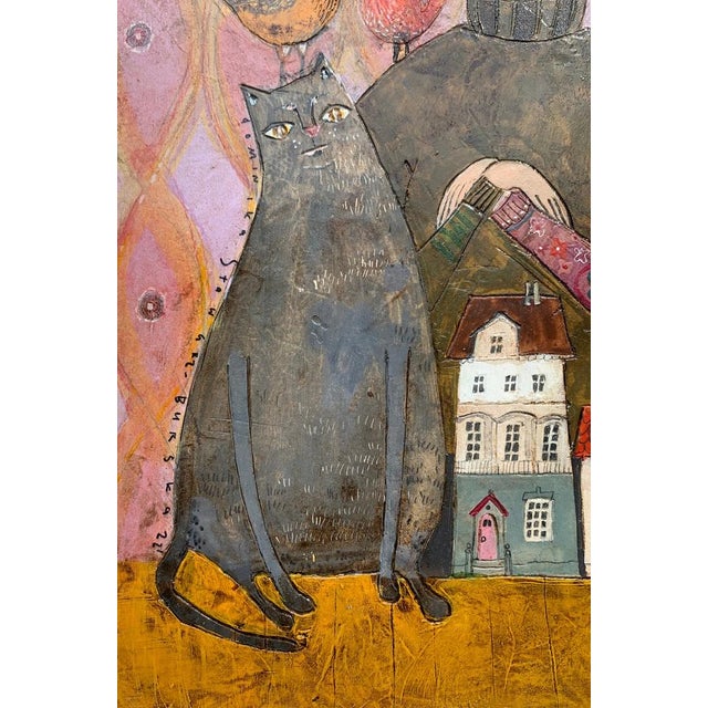 Contemporary Dominika Stawarz-Burska, A Little Town, Mixed Media on Board, 2022 For Sale - Image 3 of 6