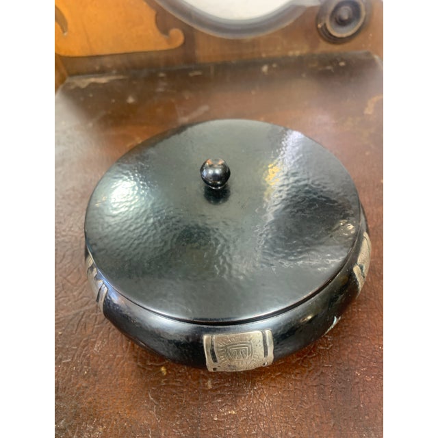 Folk Art Vintage Hammered Copper & Sterling Silver Trinket Box | Pre-Columbian Incan–Moche Style For Sale - Image 3 of 12