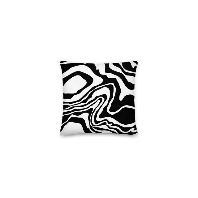 Trama Cushion in Black and White Curves For Sale - Image 3 of 4