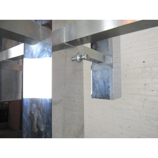 Geometric Chrome Chandelier For Sale - Image 11 of 11