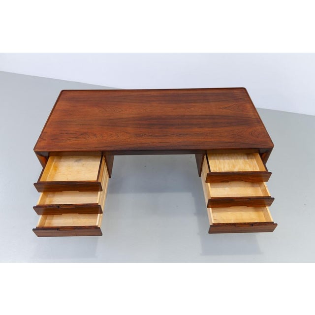 Vintage Danish Rosewood Desk from Erik Riisager Hansen, 1950s For Sale - Image 11 of 18