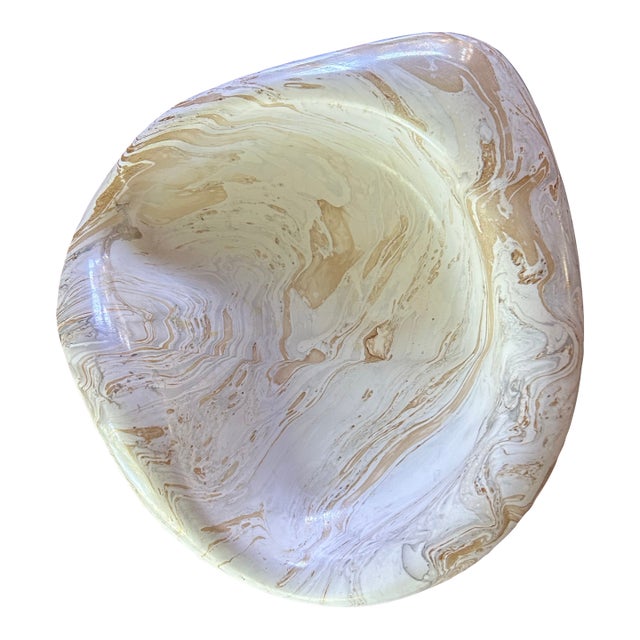 Vintage Ceramic Organic Dish/Bowl For Sale