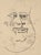 Visage - 1974 Original Lithograph on Paper Original 1974 Lithograph depicting an abstracted mans face by Michael William...