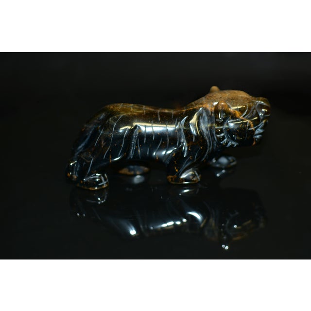 Late 20th Century Tiger's Eye Tiger Natural Gemstone Animal For Sale - Image 9 of 9