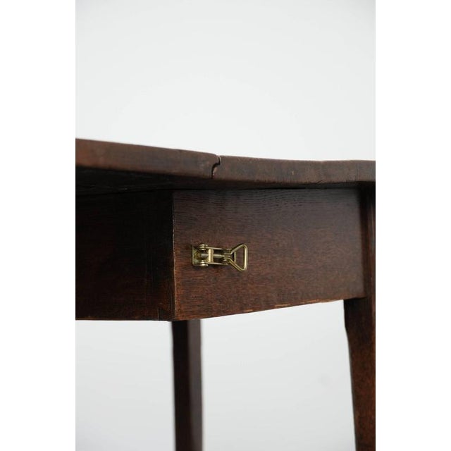 Antique English Lop-Eared Dining Table in Oak, Late 19th Century For Sale - Image 12 of 18