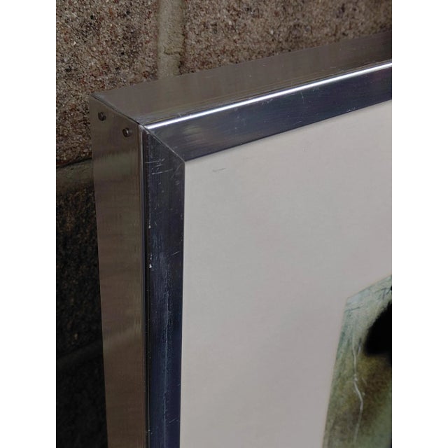 Framed J. Akston "Blind Result of Chance Set in Motion I" Enamel on Paper For Sale In Greensboro - Image 6 of 13