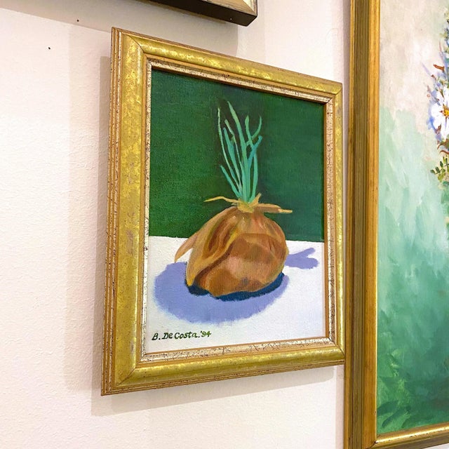 1990s Original Bernice DeCosta Onion Still Life For Sale - Image 5 of 6