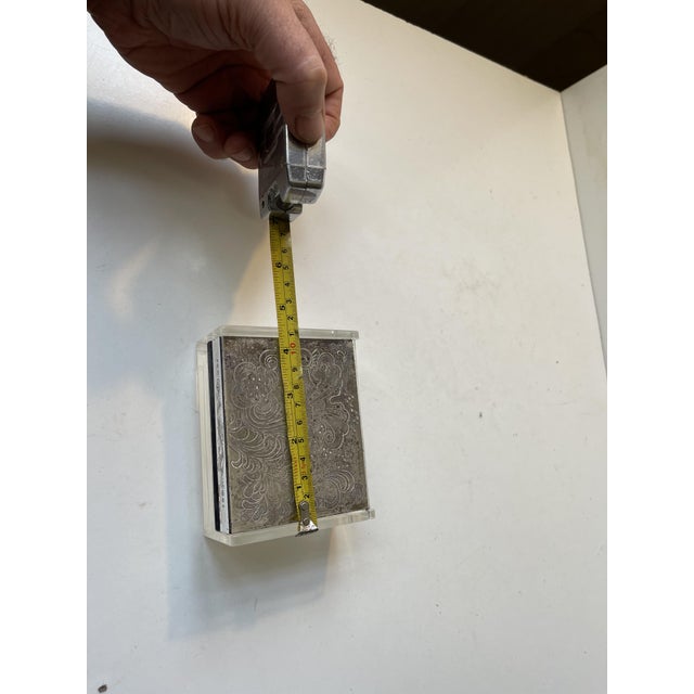 Plastic Art Deco Revival Acrylic Glass Box from WMF Germany, 1970s For Sale - Image 7 of 10