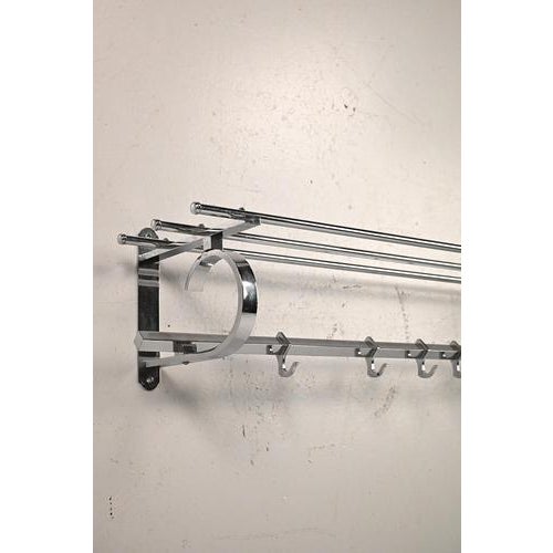 Metal Chromed Wall Coat Rack For Sale - Image 7 of 9