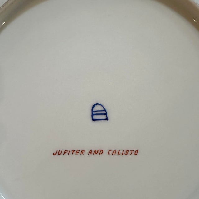 1900s Royal Vienna-Style Cabinet Plate Featuring the Myth of Jupiter and Callisto For Sale - Image 4 of 5