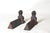 Metal 19th Century Cast Iron Andirons, 1890s, Set of 2 For Sale - Image 7 of 9