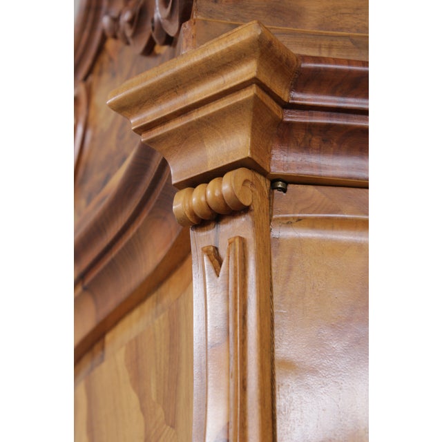 Vintage Italian Olive Wood Secretary Desk For Sale - Image 17 of 18