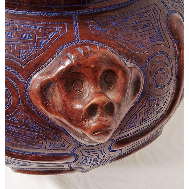 Ceramic Brazilian Marajoara Ceramic Vase in the style of Raimundo Cardoso, 1980s For Sale - Image 7 of 13