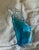 Turquoise Vintage 1960’s Murano Glass Horse 7” Tall by 3.5” Long - Original Foil Label For Sale - Image 8 of 12