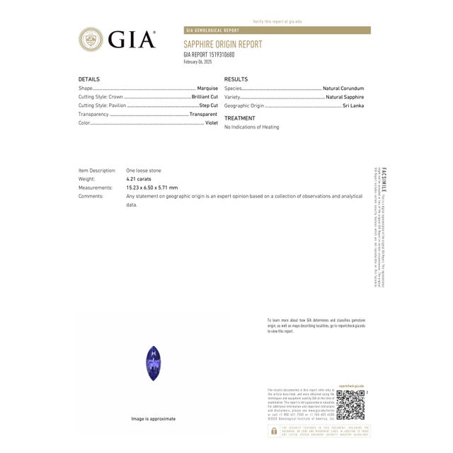 4.21 Ct Gubelin/Gia Certified Nh Color Change Sapphire & Diamond Ring Size 6.5 For Sale - Image 12 of 12
