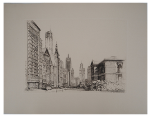 Donald Shaw Maclaughlan, Chicago, Michigan Avenue No 1, 1931, Original Etching