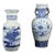 Two Vintage Chinese Blue and White Vases For Sale