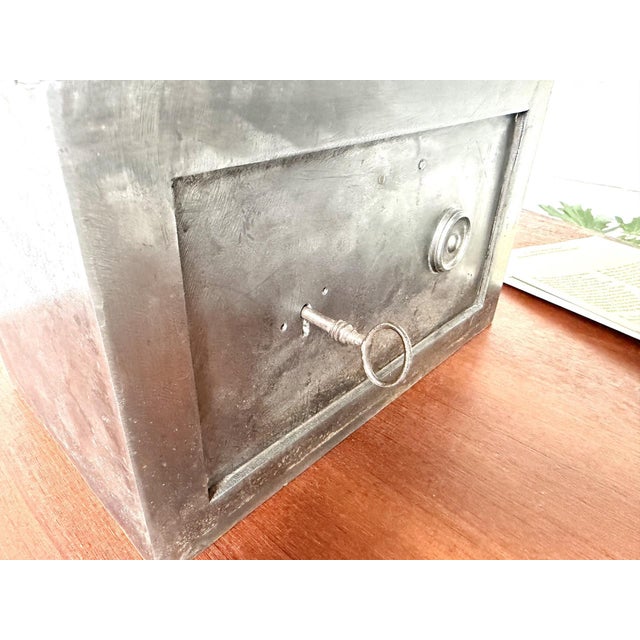 Small Antique Steel Safe, 1900s For Sale - Image 10 of 18