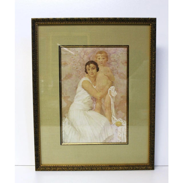 Gustave Lorain, The Mother and the Child, 1930, Lithograph For Sale - Image 6 of 10