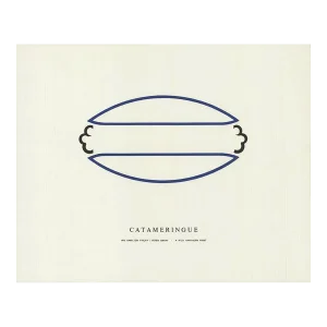 1970 Ian Hamilton Finlay 'Catameringue' Blue,White Serigraph