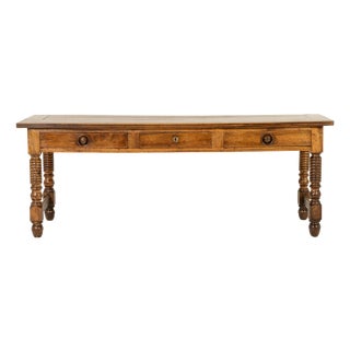 19th Century French Walnut Drapers Table For Sale