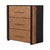 This refined three-drawer chest pairs warm mocha-finished mango wood with richly textured handwoven rattan drawer fronts,...