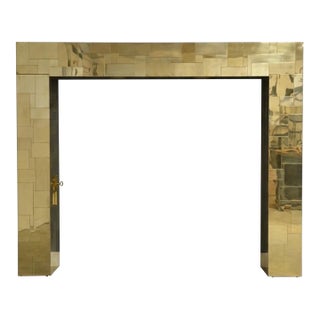 1970s Paul Evans Cityscape Brass Headboard For Sale