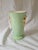 Nice Small Mint Green Vase by Boch Freres from the 1950s. Features a fluted top with gilded top and side accents with a...