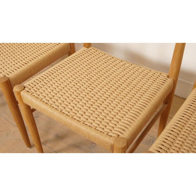 Vintage Oak Dining Chairs by H.W. Klein for Bramin, 1950s, Set of 4 For Sale - Image 10 of 15