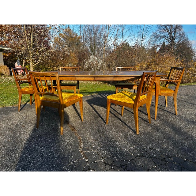 1960s Mid Century Table and 6 Chairs For Sale - Image 11 of 12