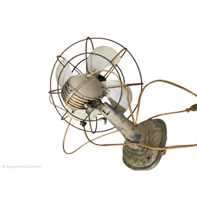 1940s Early 20th Century Authentic Westinghouse Art Deco Desk Fan For Sale - Image 5 of 8