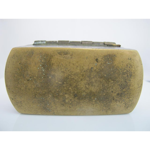 Antique Mindanao Philippine Silver Inlaid Brass Okir Betel Nut Lotoan Box For Sale - Image 13 of 14