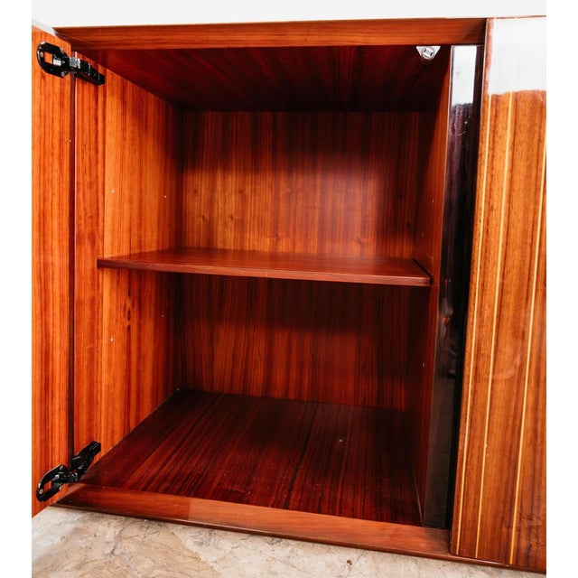 Mid-Century Lacquered Sideboard in Rosewood Zebrawood, 1970s For Sale - Image 9 of 13