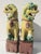 Chinese Antique Chinese Porcelain Sanci Glaze Foo Dogs - A Pair of 2 For Sale - Image 3 of 6