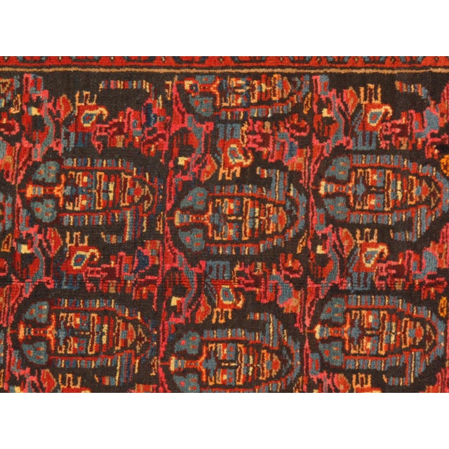 Early 20th Century Antique Persian Hamadan Rug - 3′6″ × 6′3" For Sale - Image 4 of 5