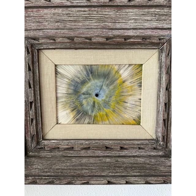 Mid 20th Century Vintage Framed Mid-Century Abstract Eye Painting For Sale - Image 5 of 9