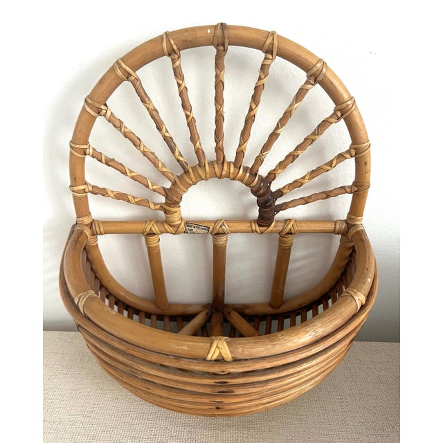 Boho Chic Wall Hanging Basket. Very cute for plants or for in a bathroom for hand towels.