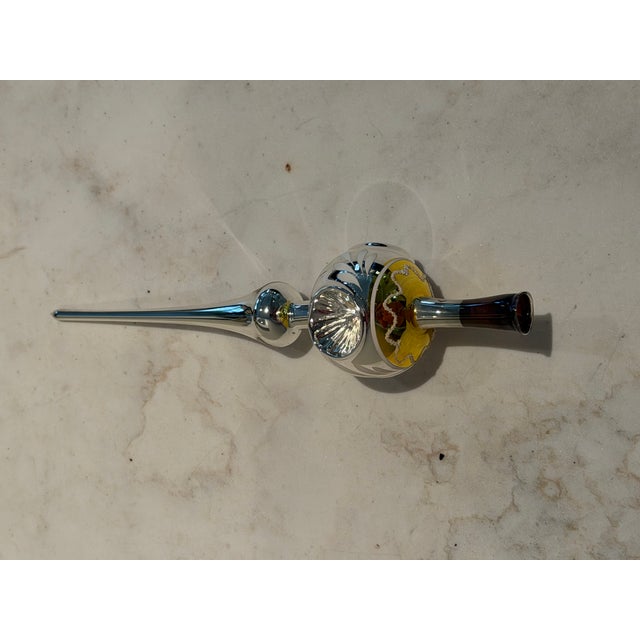 Metal Vintage Mercury Glass Silver/Gold Tree Topper For Sale - Image 7 of 8